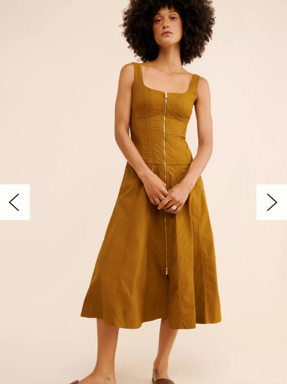 Anthropologie Rust Zip Front Dropped Waist Corset Dress Sz S